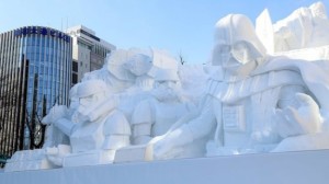 Star Wars snow sculpture